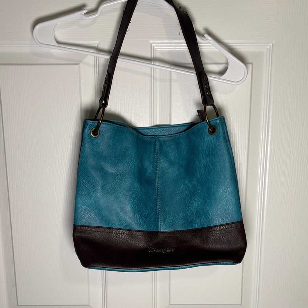 Wrangler Turquoise Western Shoulder Bag Hobo Purse Cowgirl Rodeo Boho